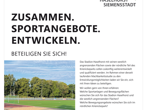 Plakat - Zusammen Sportangebote Entwickeln