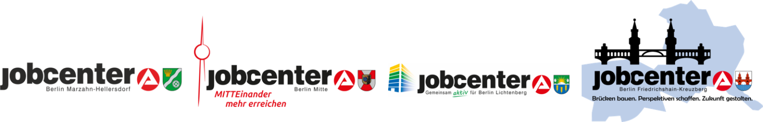 Logos von 4 Jobcentern