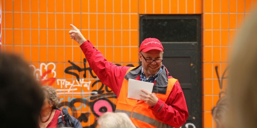 Kiezspaziergang mit Bezirksbürgermeister Reinhard Naumann am 13.9.2014