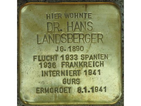 Stolperstein Dr. Hans Landsberger