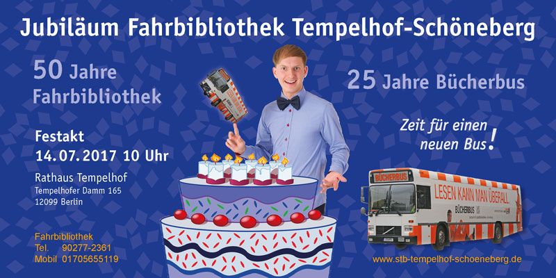 Plakat zum Festakt 50 Jahre Fahrbibliothek