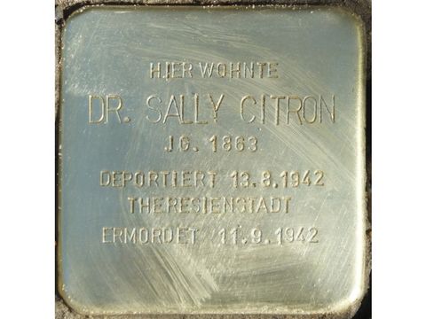 Bildvergrößerung: Stolperstein Dr. Sally Citron