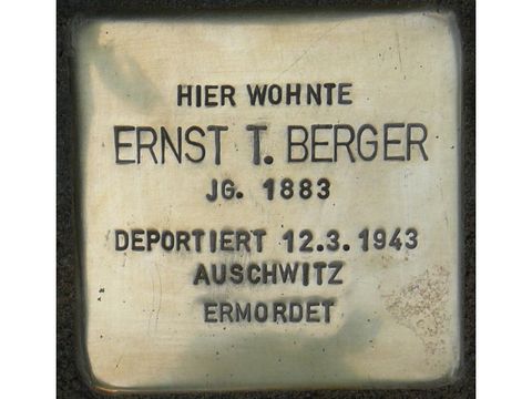 Bildvergrößerung: Stolperstein Ernst T. Berger