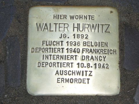 Stolperstein für Walter Hurwitz