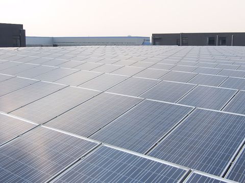 Solaranlage auf Flachdach