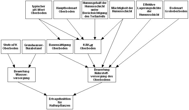 Abb. 1: Schema zur Bewertung der Ertragsfunktion für Kulturpflanzen