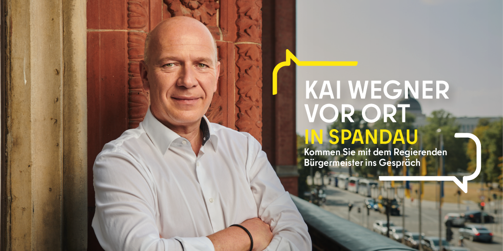 Kai Wegner vor Ort in Spandau