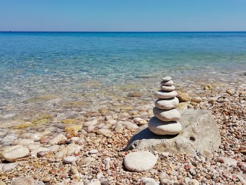 Stein Stapel am Meer