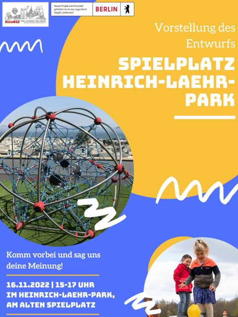 Bildvergrößerung: Einladung des KiJuBSZ - Entwurf für den Spielplatz im Heinrich-Laehr-Park