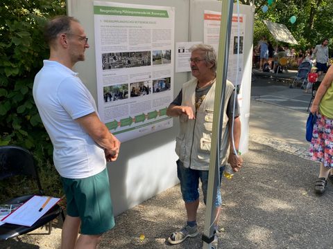 Infostand mit Oliver Wanske vom Fachbereich Stadterneuerung