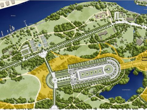 Treptower Park, letzter Bauabschnitt, Plan