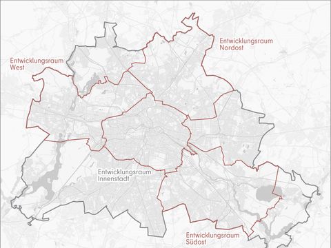 Bildvergrößerung: Entwicklungsräume West / Nordost / Südost mit Handlungsräumen