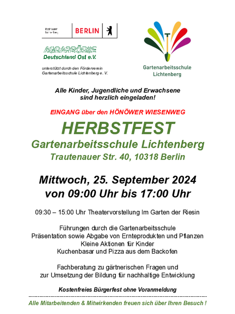 GAS Plakat Herbstfest 25.09.2024