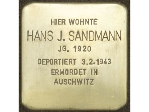 Bildvergrößerung: Stolperstein Hans J. Sandmann