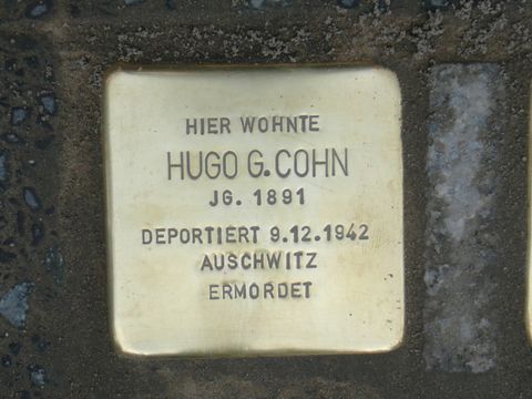 Stolperstein für Hugo Günther Cohn