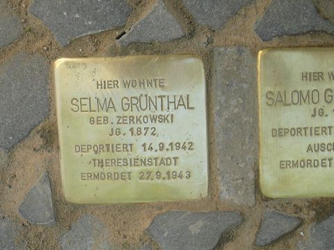 Bildvergrößerung: Stolperstein Selma Grünthal