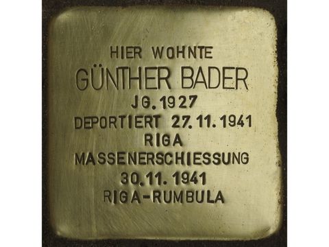 Stolperstein Günther Bader