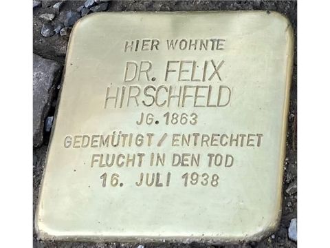 Stolperstein Felix Hirschfeld Bamberger Str.17