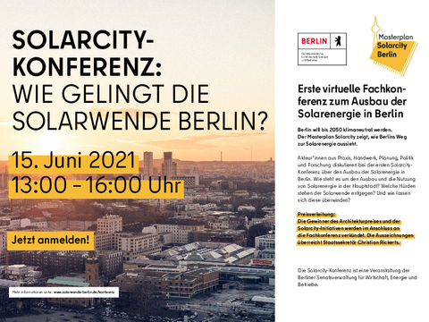 Online Flyer Solarcity Konferenz 2021