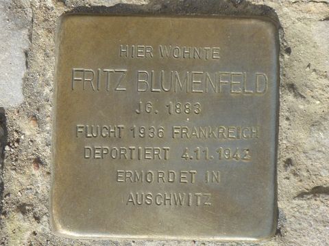 Stolperstein Fritz Blumenfeld, Foto: KHMM