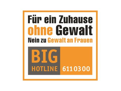 Bildvergrößerung: Für ein Zuhause ohne Gewalt - Nein zu Gewalt an Frauen - BIG Hotline: 611 03 00