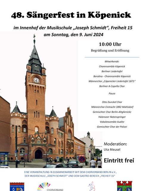 Bildvergrößerung: Plakat zum 48. Sängerfest in Köpenick