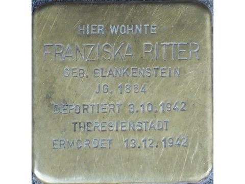 Bildvergrößerung: Stolperstein Franziska Ritter