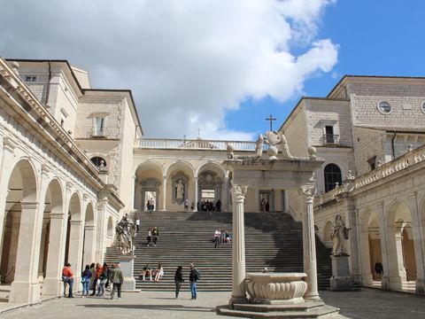 Blick auf das Benediktinerkloster Montecassino