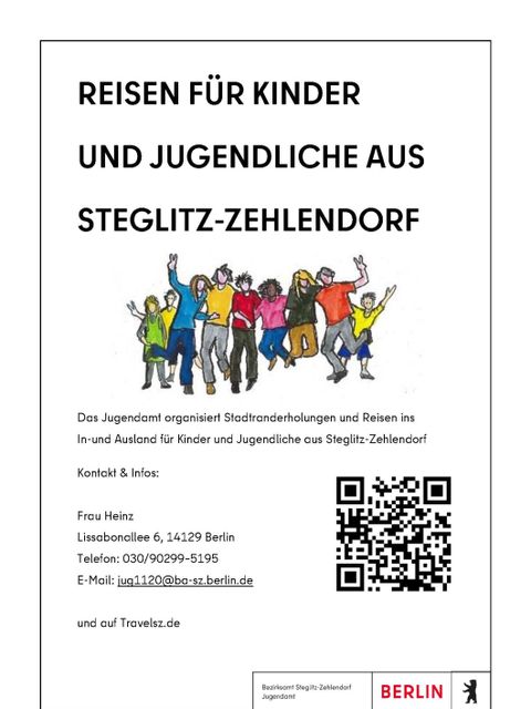 Bildvergrößerung: Aushang - Reisen für Kinder und Jugendliche aus Steglitz-Zehlendorf