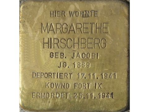 Bildvergrößerung: Stolperstein Margarethe Hirschberg