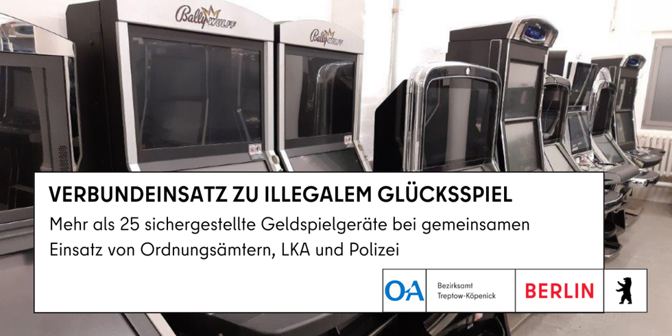 Verbundeinsatz zu illegalem Glückspiel