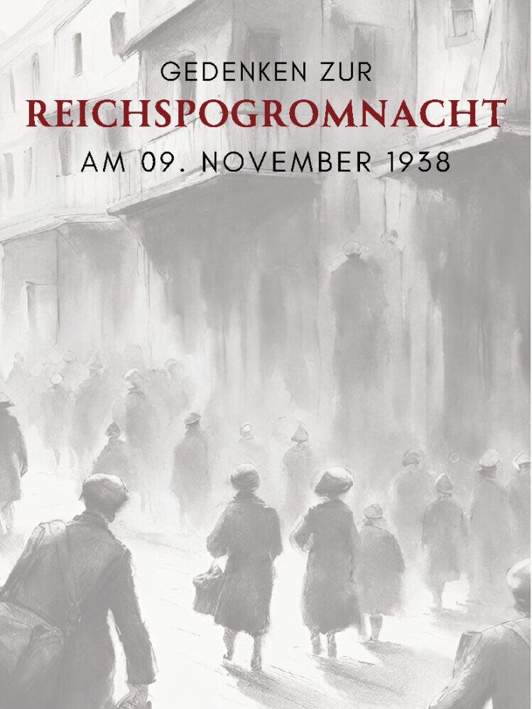 Bildvergrößerung: Einladung zum Gedenken zur Reichspogromnacht am 9. November 1938