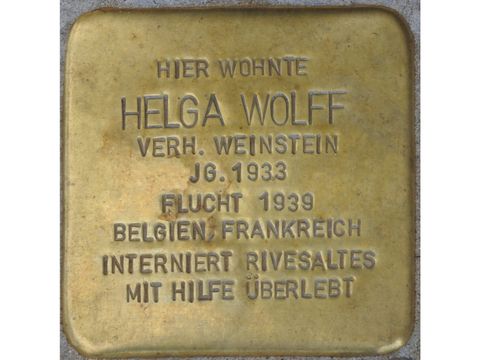 Stolperstein Helga Wolff Suarezstraße 46