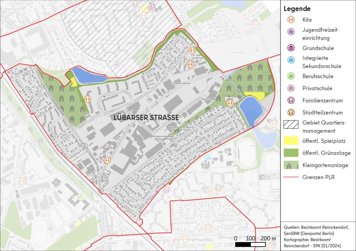 Karte PLR Lübarser Straße