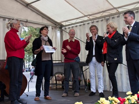 Ein Anerkennungpreis ging an die Damen des Amphibienschutzes.