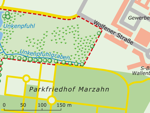 Bildvergrößerung: Karte des NSG Unkenpfuhle Marzahn