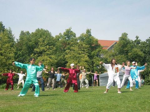 Tai Ji Quan im Park mit Honghao Wang