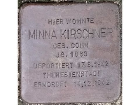 Bildvergrößerung: Stolperstein Minna Kirschner