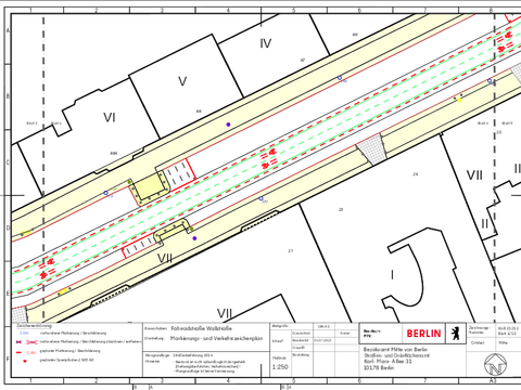 Bildvergrößerung: Verkehrszeichenplan Wallstrasse 4/10