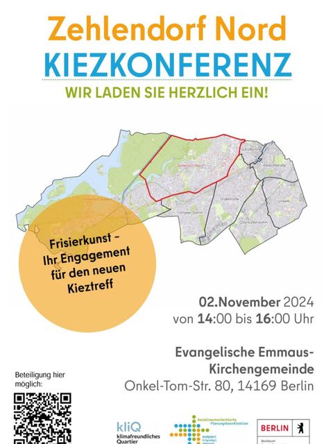 Bildvergrößerung: Einladung Kiezkonferenz Zehlendorf-Nord am 02.11.2024 