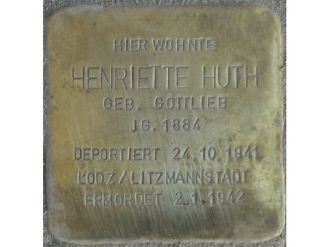 Bildvergrößerung: Stolperstein Henriette Huth