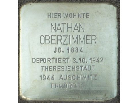 Bildvergrößerung: Stolperstein Nathan Oberzimmer