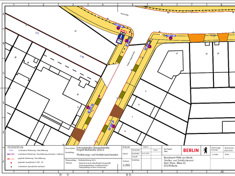 Bildvergrößerung: Verkehrszeichenplan Kleine Jägerstr. / Kurstr. 9-10