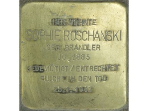 Bildvergrößerung: Stolperstein Sophie Roschanski