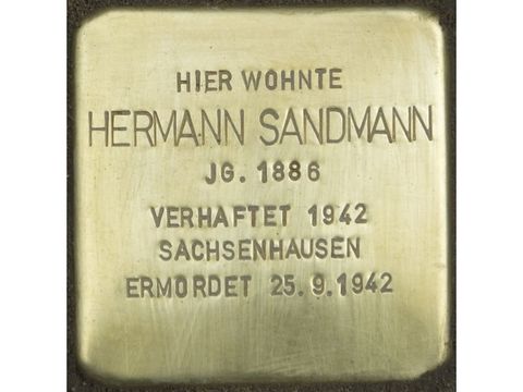 Bildvergrößerung: Stolperstein Hermann Sandmann