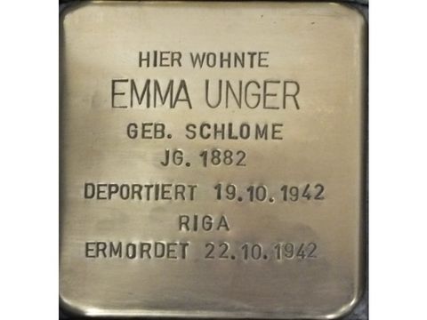 Bildvergrößerung: Stolperstein Emma Unger