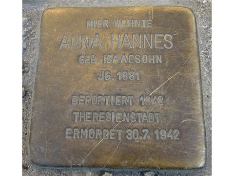 Stolperstein Anna Hannes