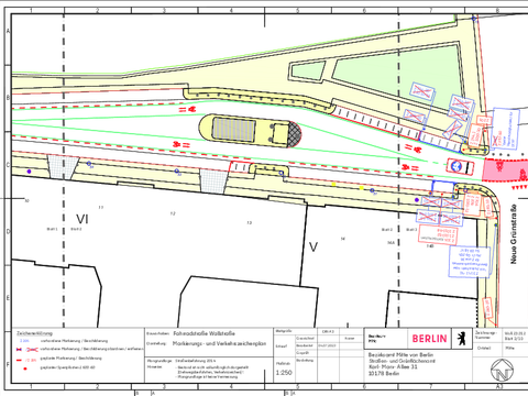 Bildvergrößerung: Verkehrszeichenplan Wallstraße 2/10