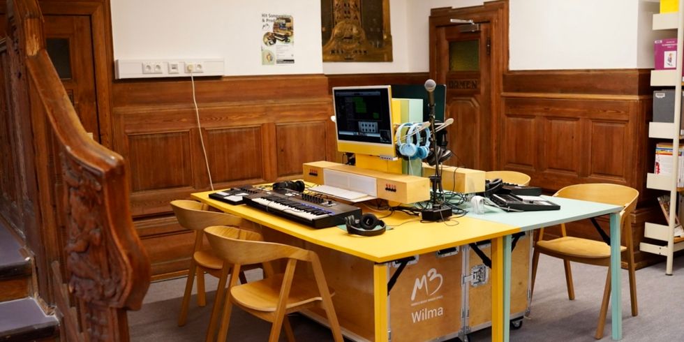 Der Musik-Makerspace in der Heinrich-Schulz-Bibliothek.