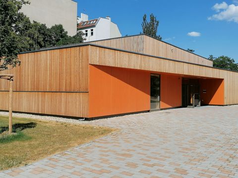 Der Holzbau für die Sporthalle der Johannes-Schule